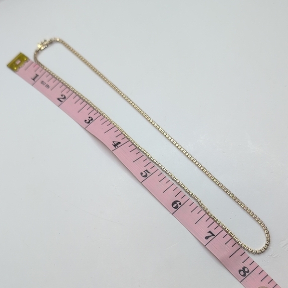 WHBM Goldtone Accent Crystal Tennis Necklace - Picture 4 of 5